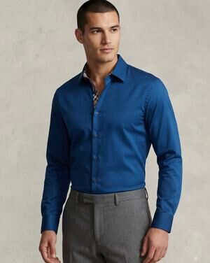 New men’s Haupt blue button down  dress shirt sz M